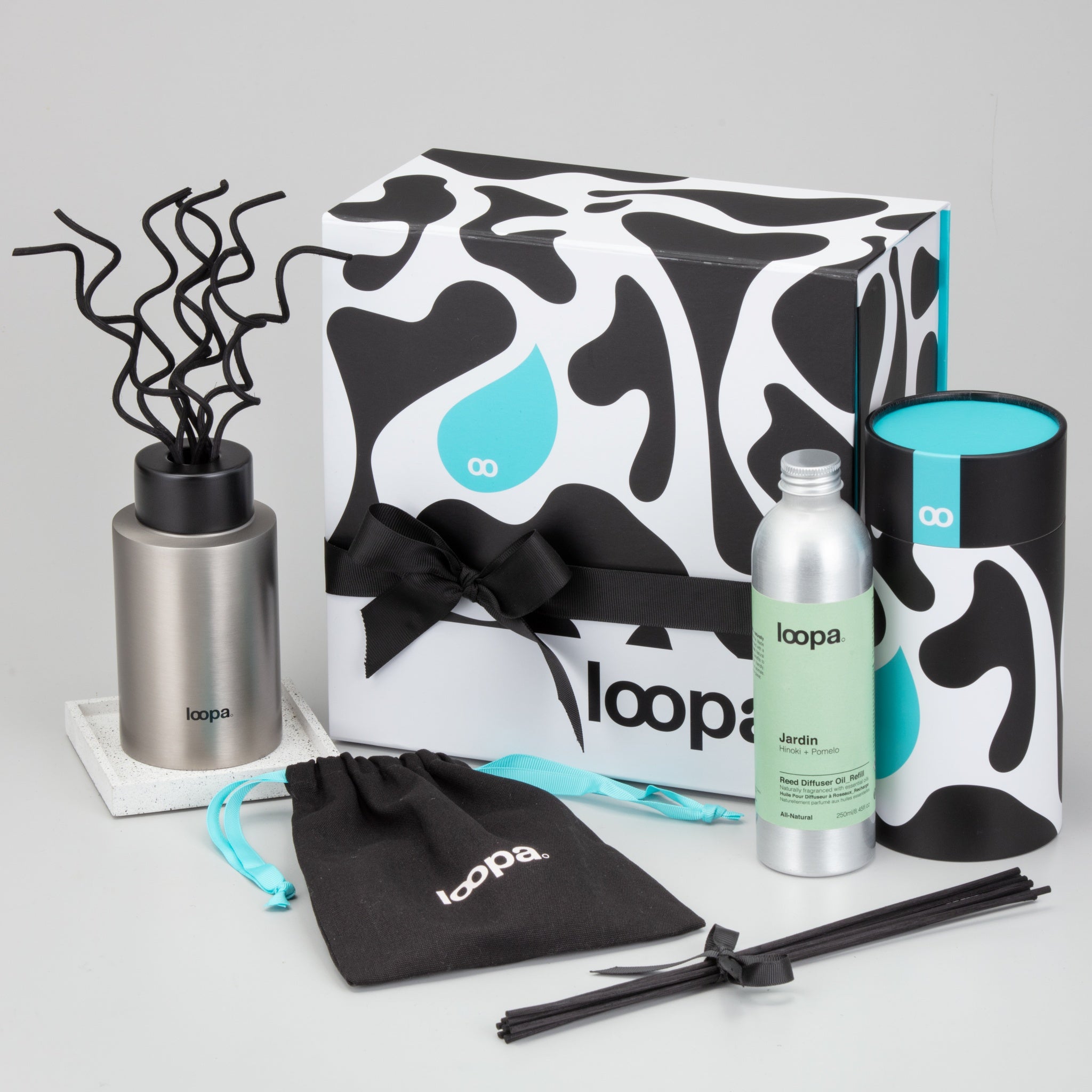 Reed Diffuser Gift Set, 250ml, Hinoki + Pomelo (Jardin) – loopa