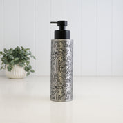 Brushed Steel Dispenser Bottle, 500ml, Abstract Art Black