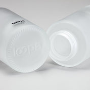 Close up photo Frosted Bottle Bottom and Top