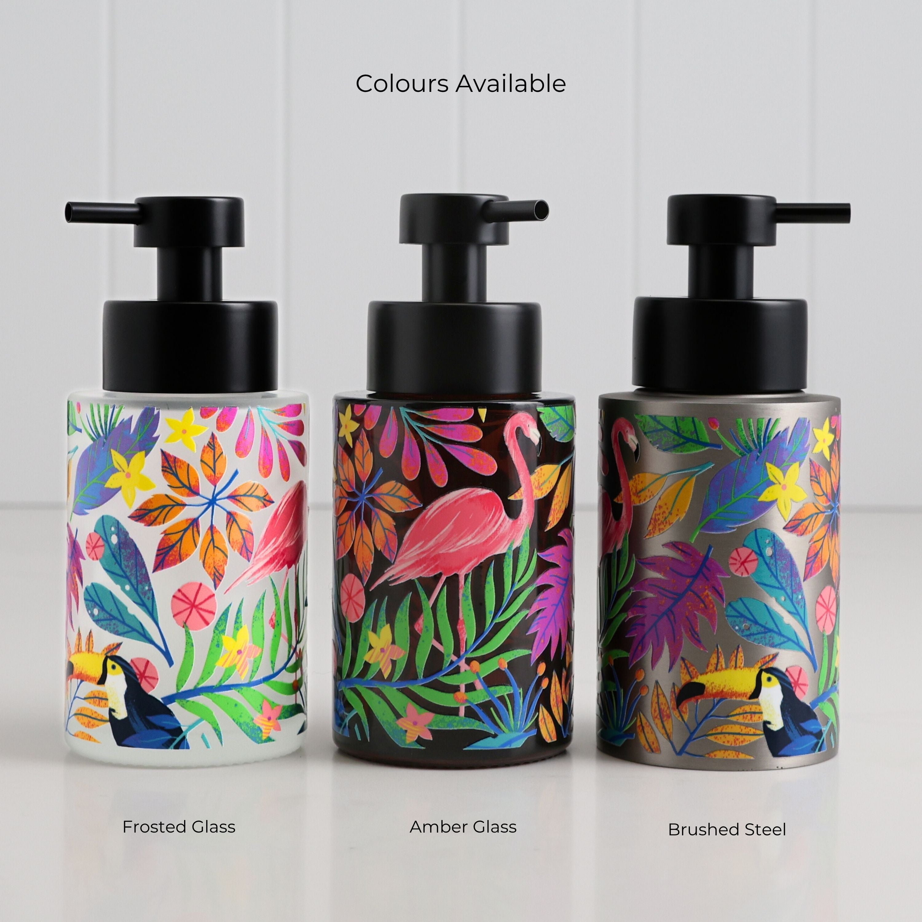 Tropical Flamingo Dispenser Bottle, 250ml