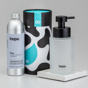 Soap Starter Set Frosted Glass Bottle