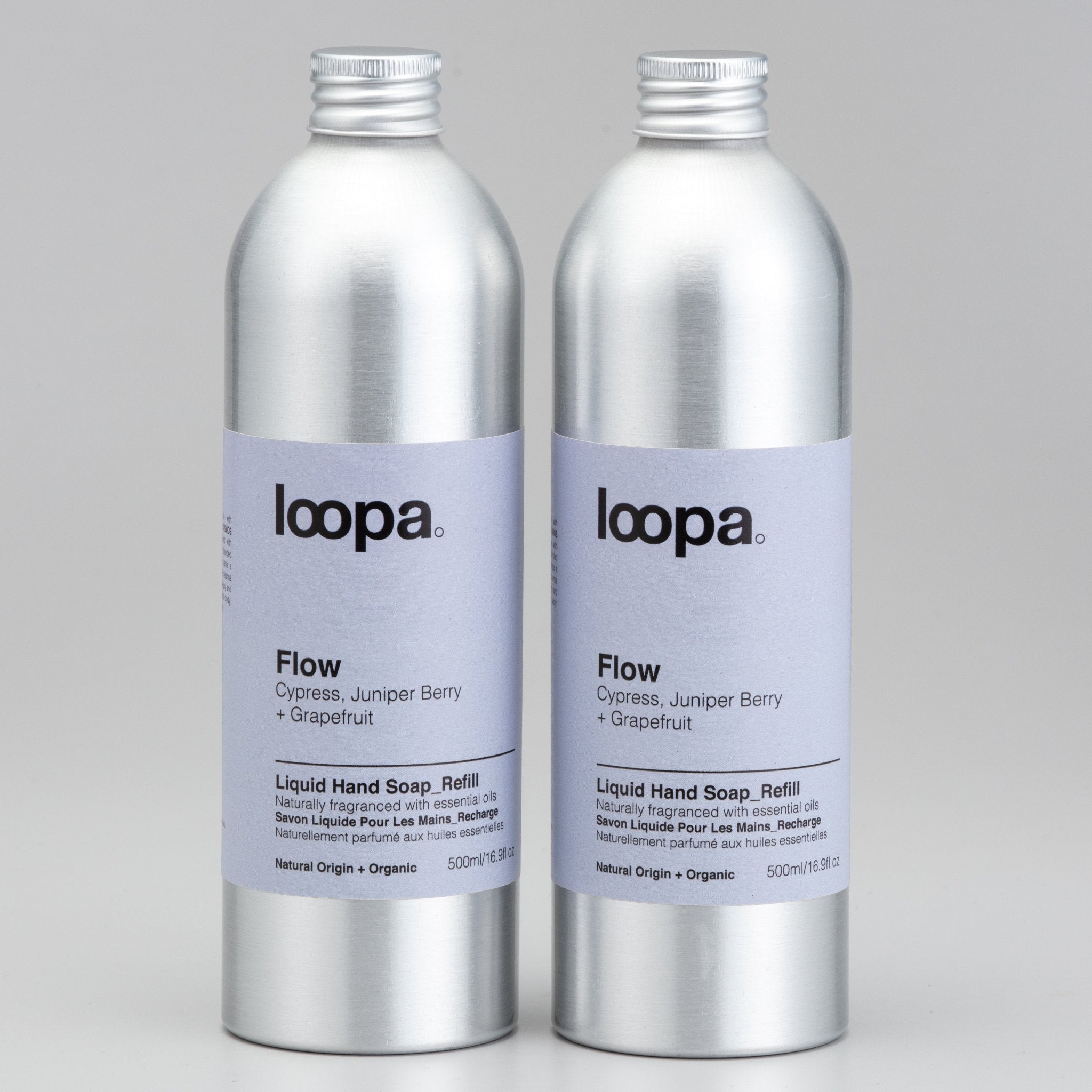 Two soap refill bottles