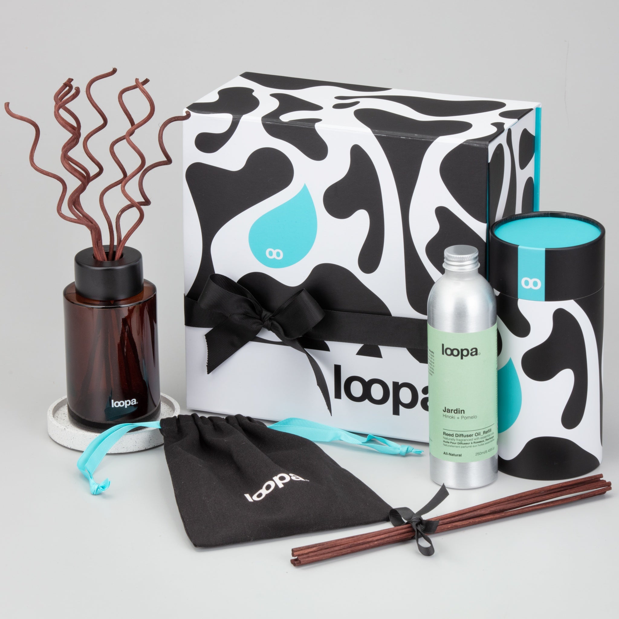 Reed Diffuser Gift Set, 250ml, Hinoki + Pomelo (Jardin)