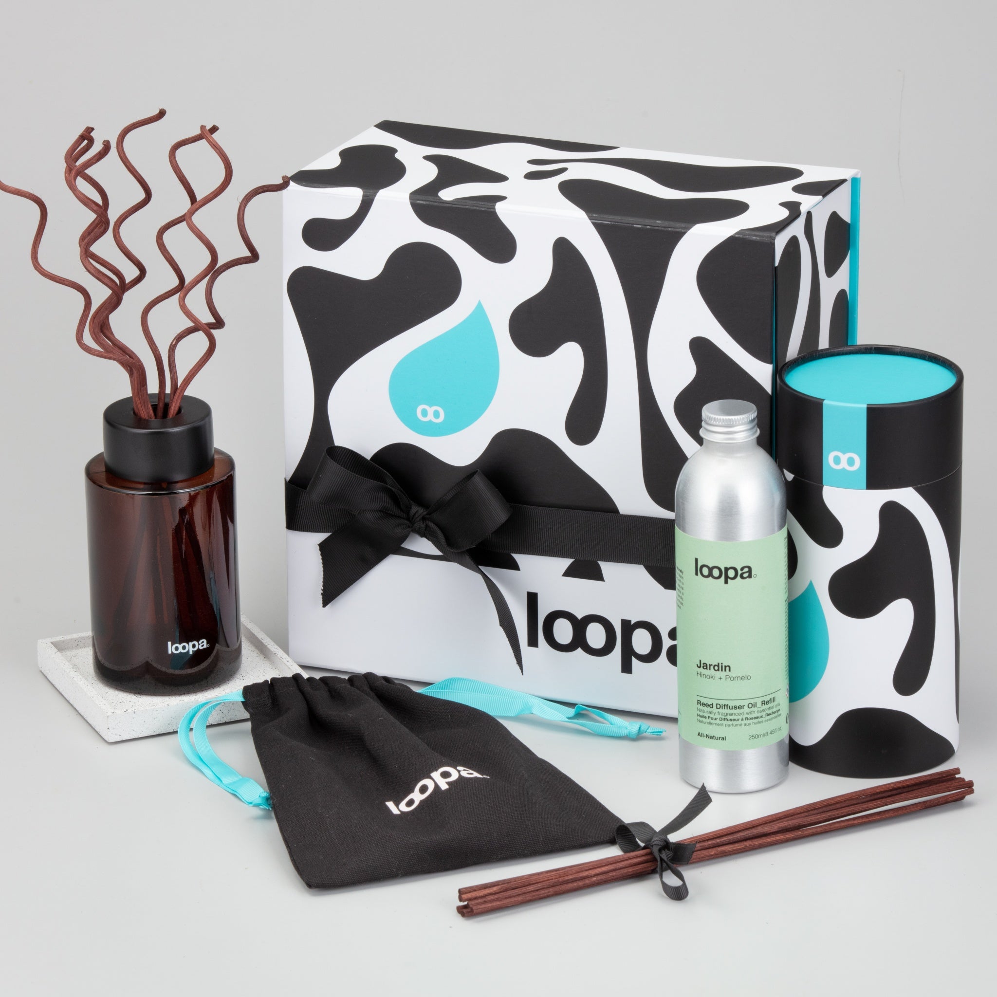 Reed Diffuser Gift Set, 250ml, Hinoki + Pomelo (Jardin)