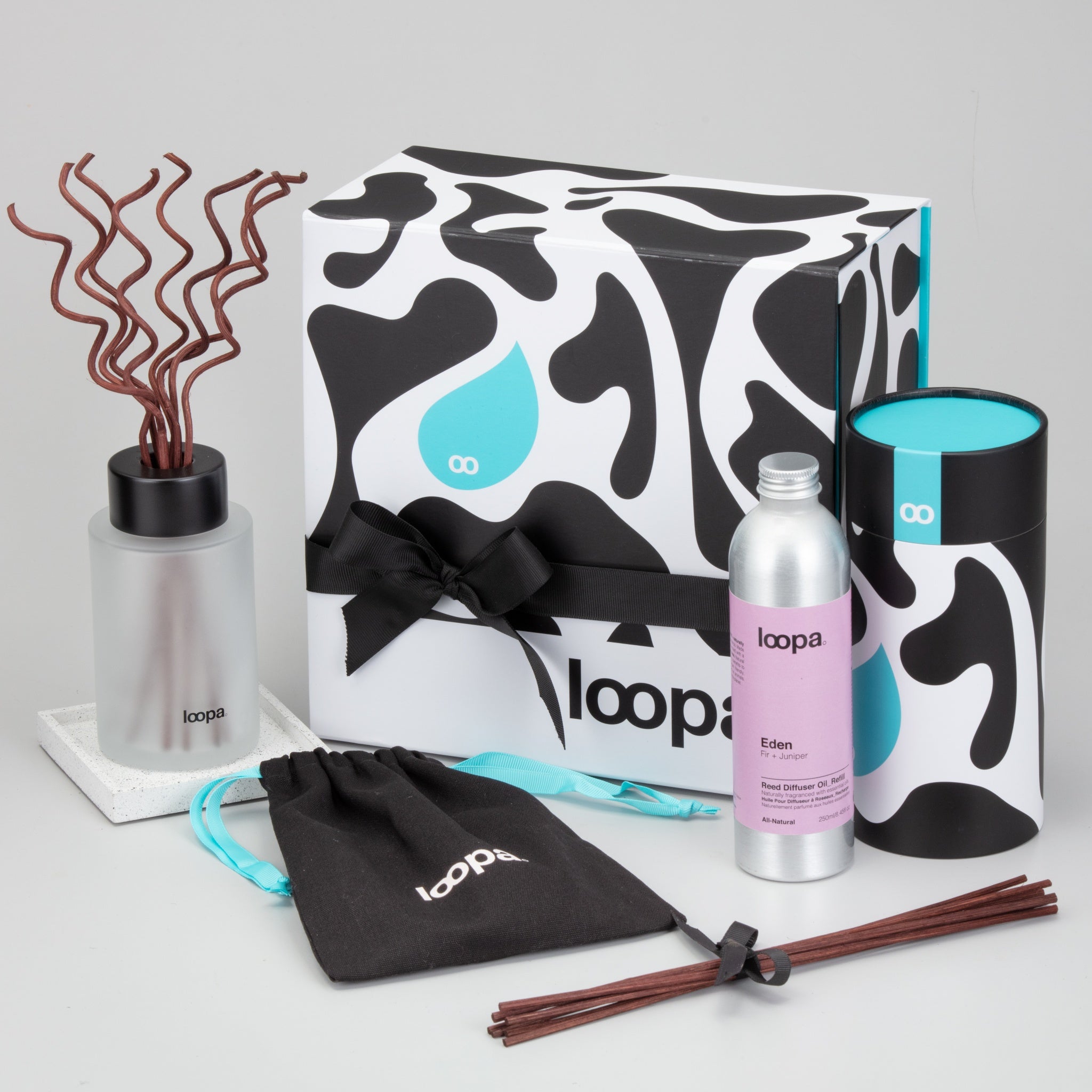 Reed Diffuser Gift Set, 250ml, Fir + Juniper (Eden)