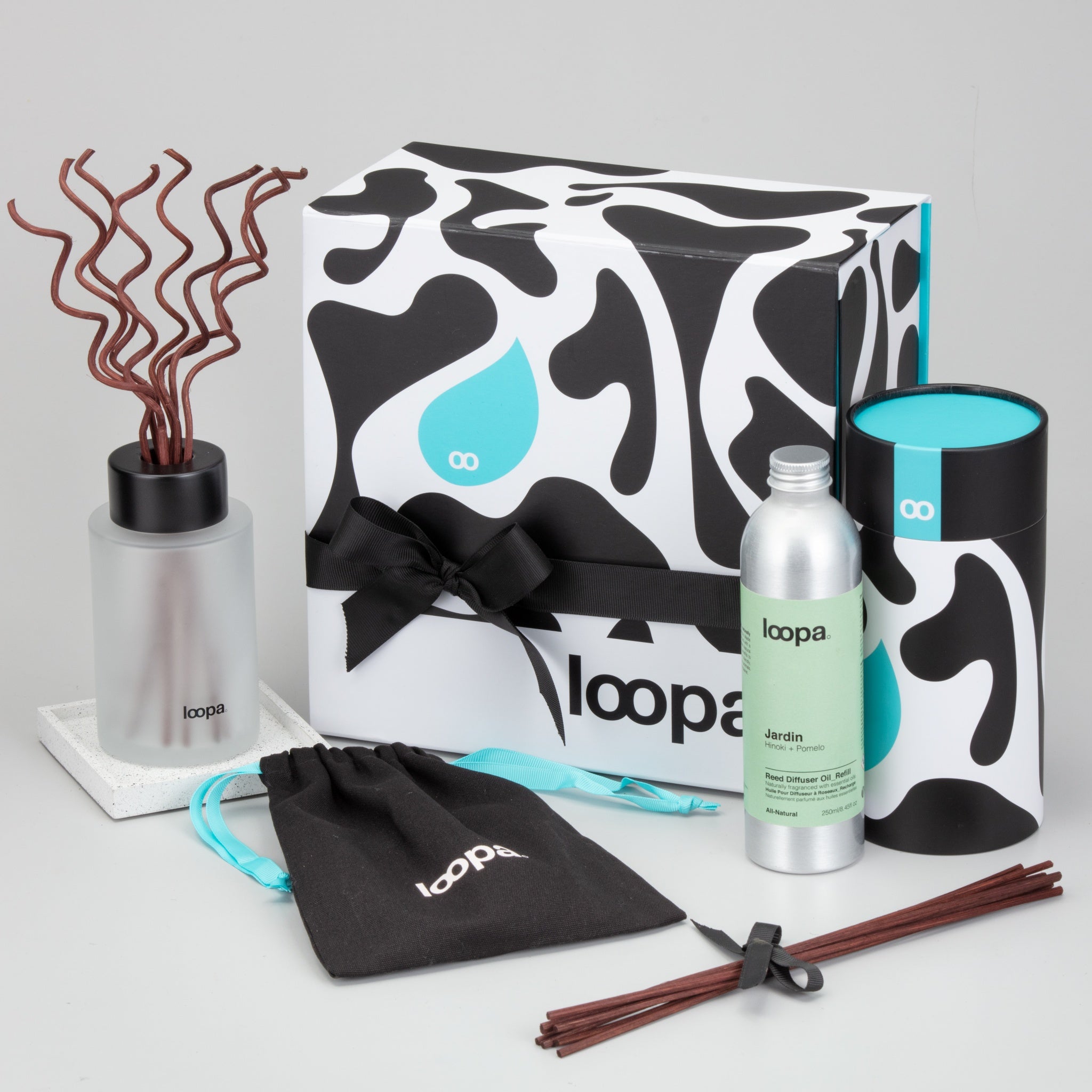Reed Diffuser Gift Set, 250ml, Hinoki + Pomelo (Jardin)