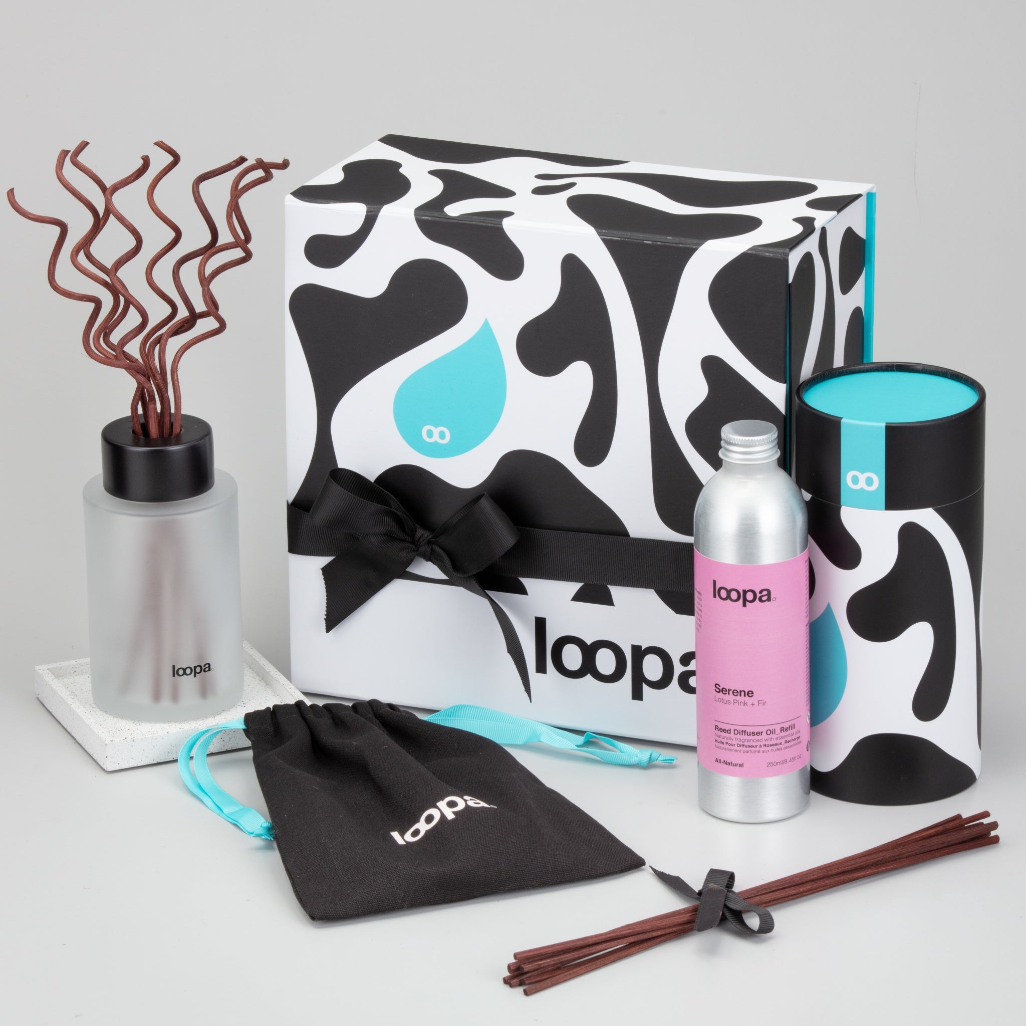 Reed Diffuser Gift Set, 250ml, Lotus Pink + Fir (Serene)