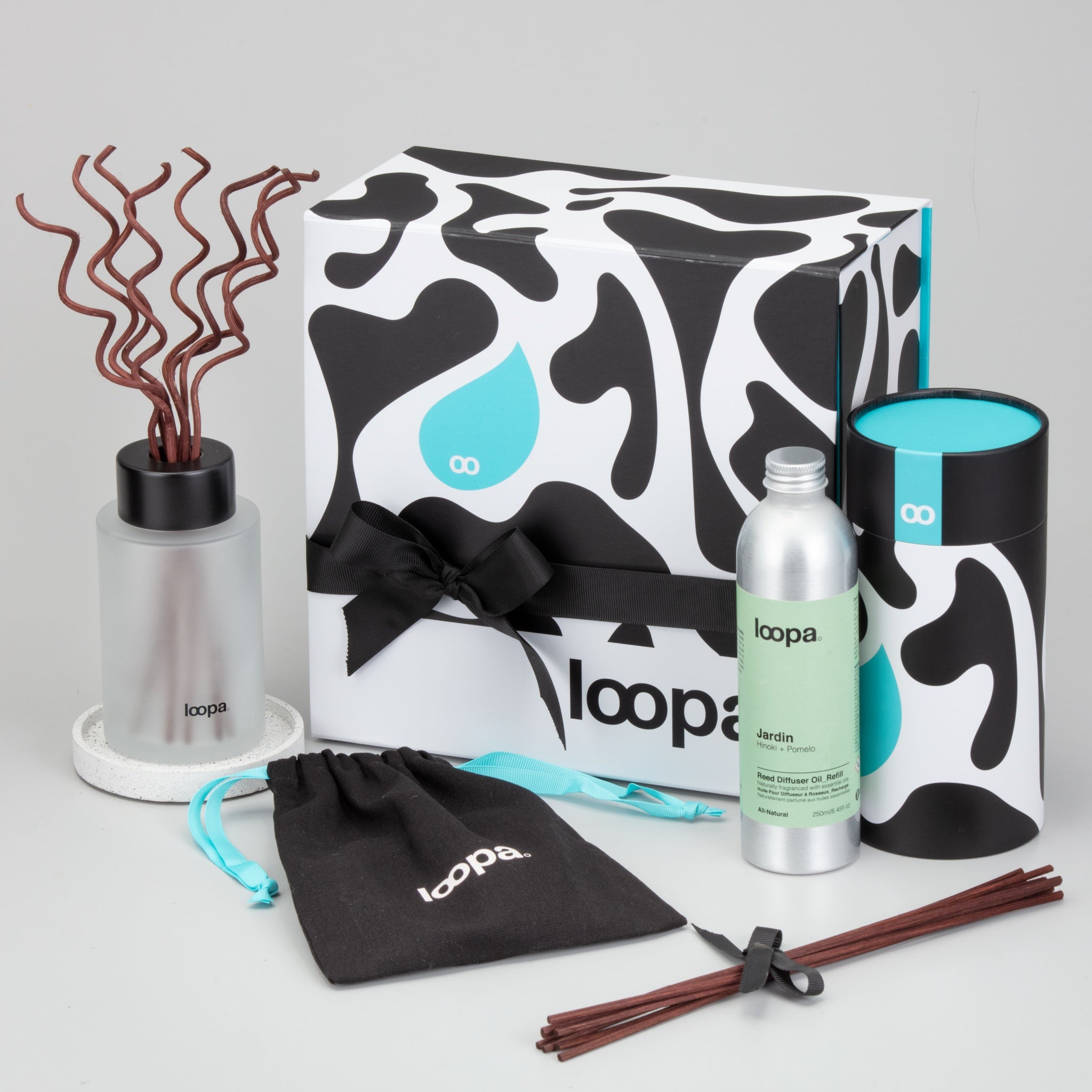 Reed Diffuser Gift Set, 250ml, Hinoki + Pomelo (Jardin)