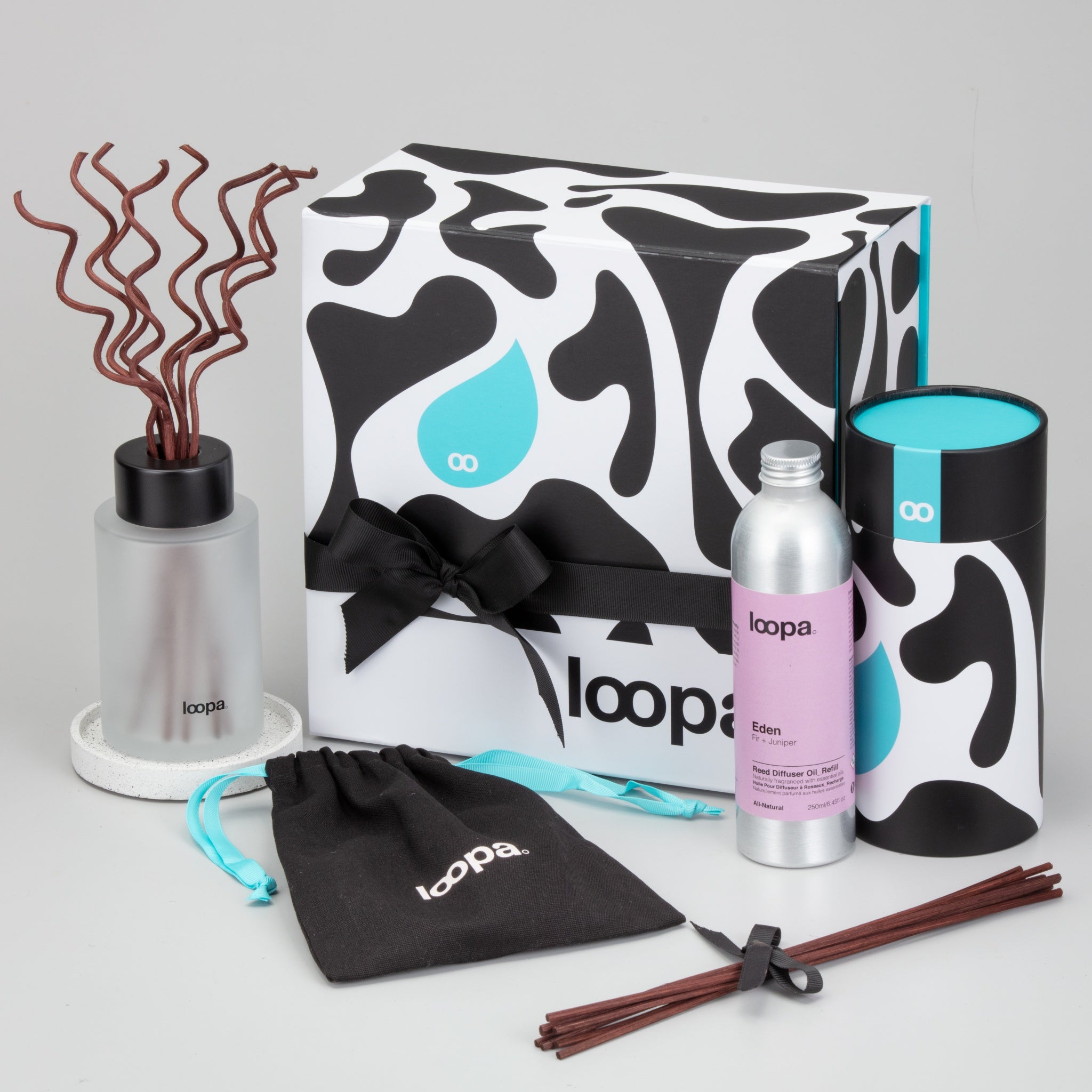 Reed Diffuser Gift Set, 250ml, Fir + Juniper (Eden)