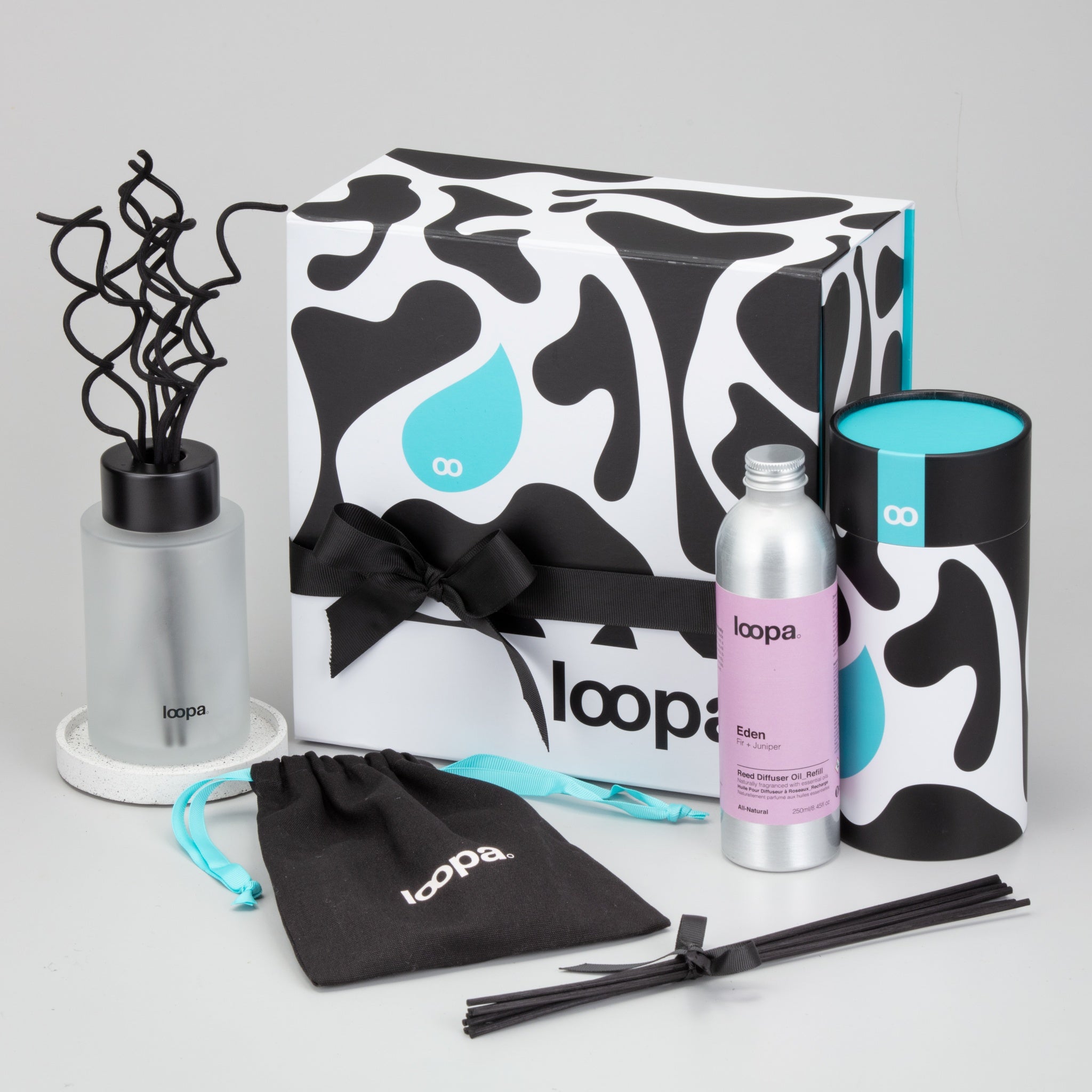 Reed Diffuser Gift Set, 250ml, Fir + Juniper (Eden)