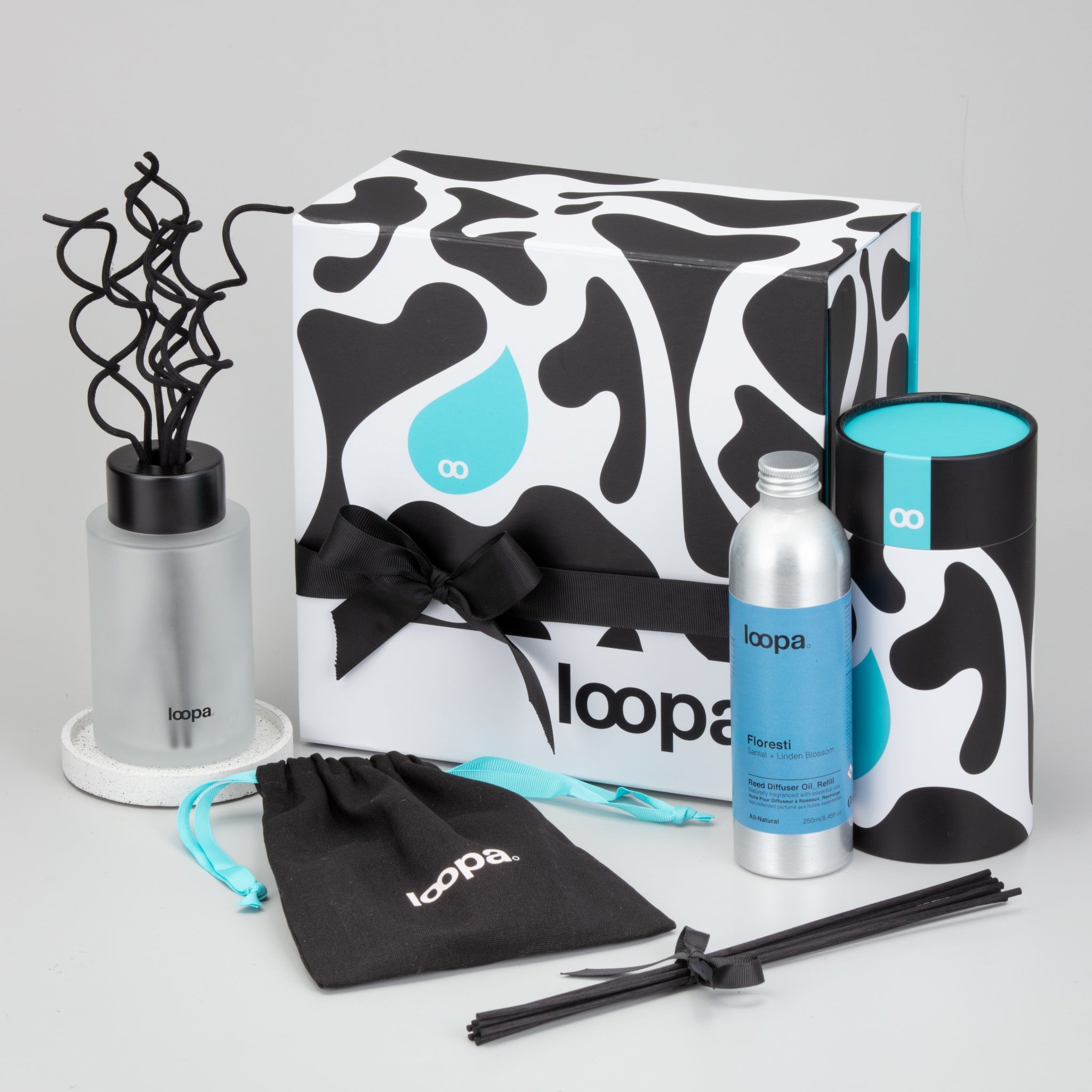 Reed Diffuser Gift Set, 250ml, Santal + Linden Blossom (Floresti)