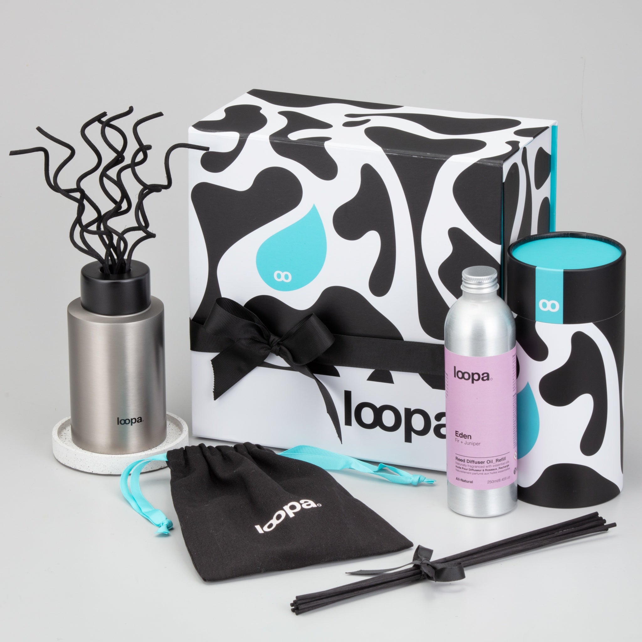 Reed Diffuser Gift Set, 250ml, Fir + Juniper (Eden)