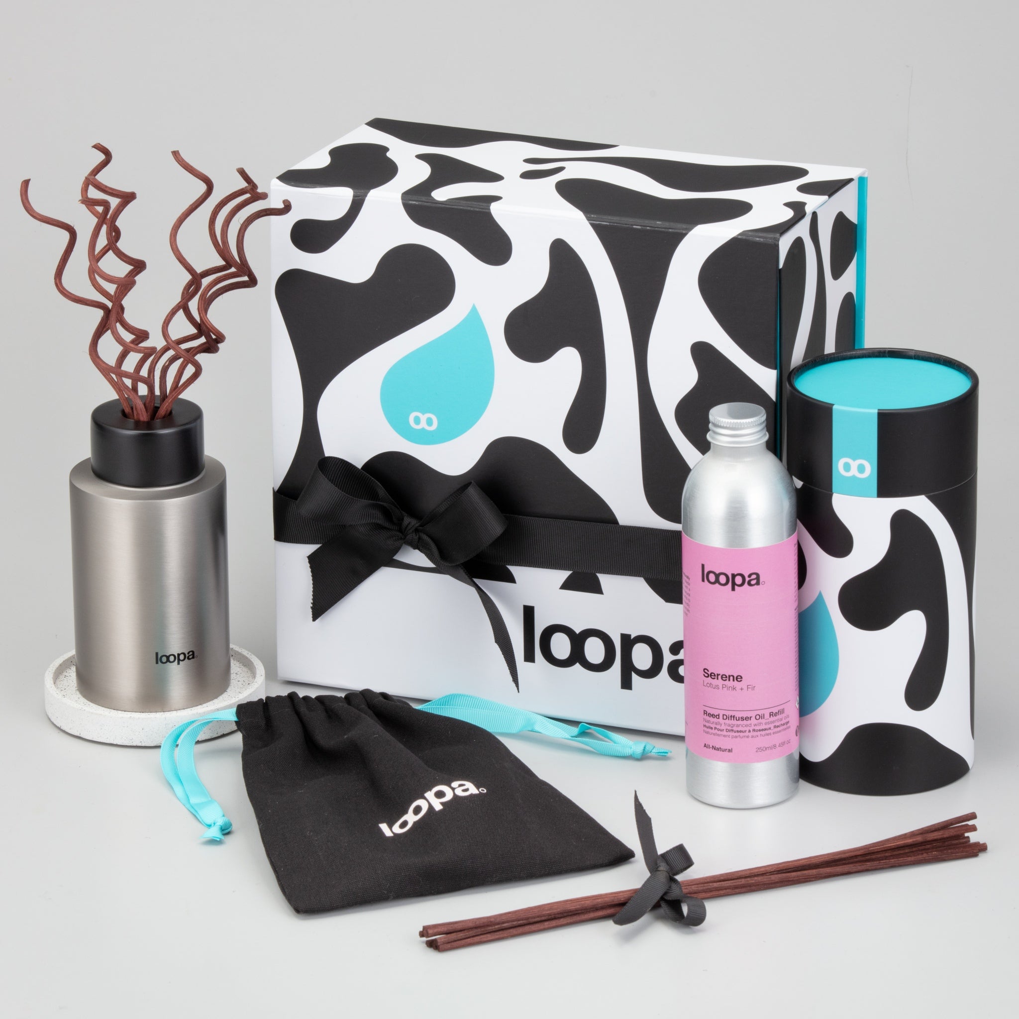 Reed Diffuser Gift Set, 250ml, Lotus Pink + Fir (Serene)
