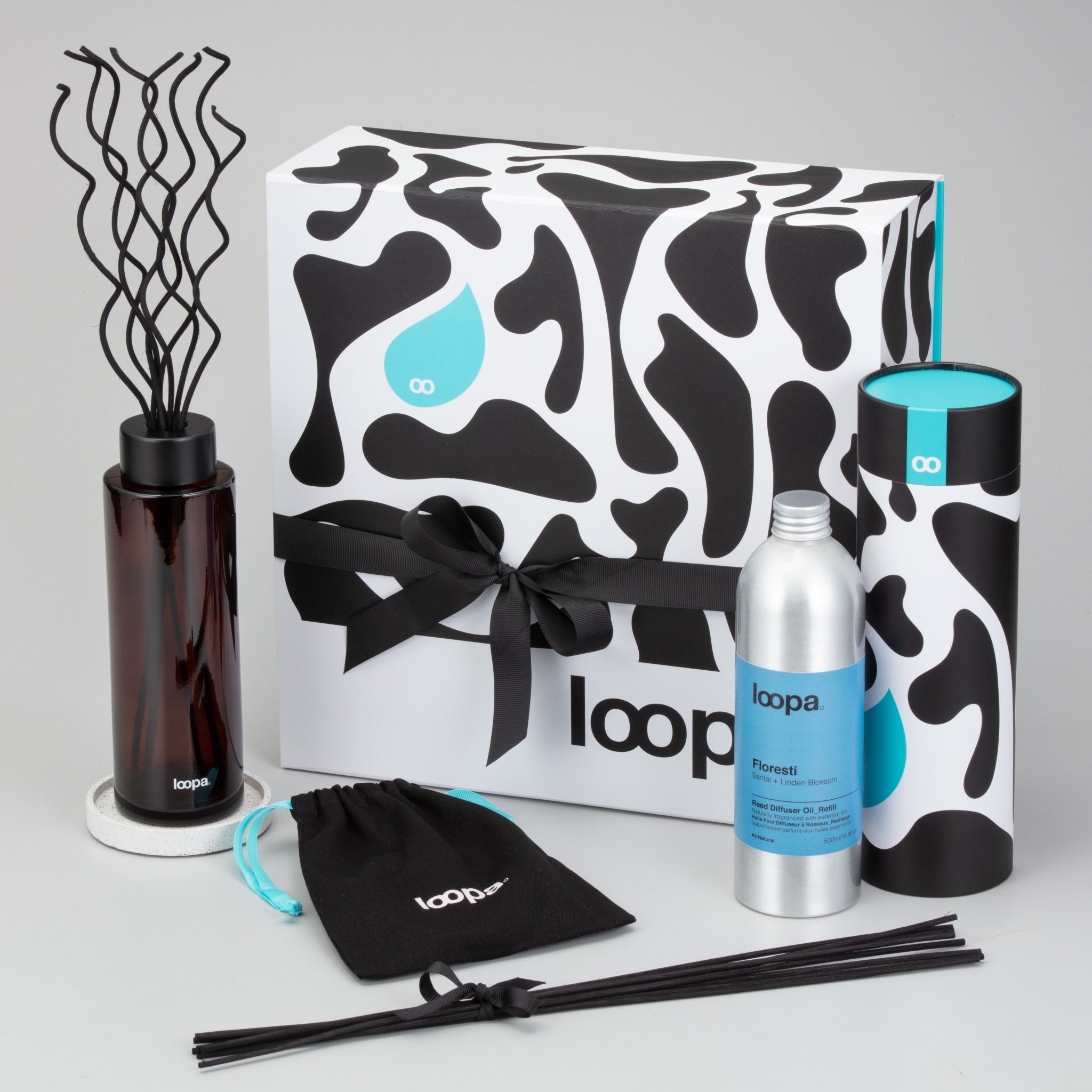 Reed Diffuser Gift Set, 500ml, Santal + Linden Blossom (Floresti)