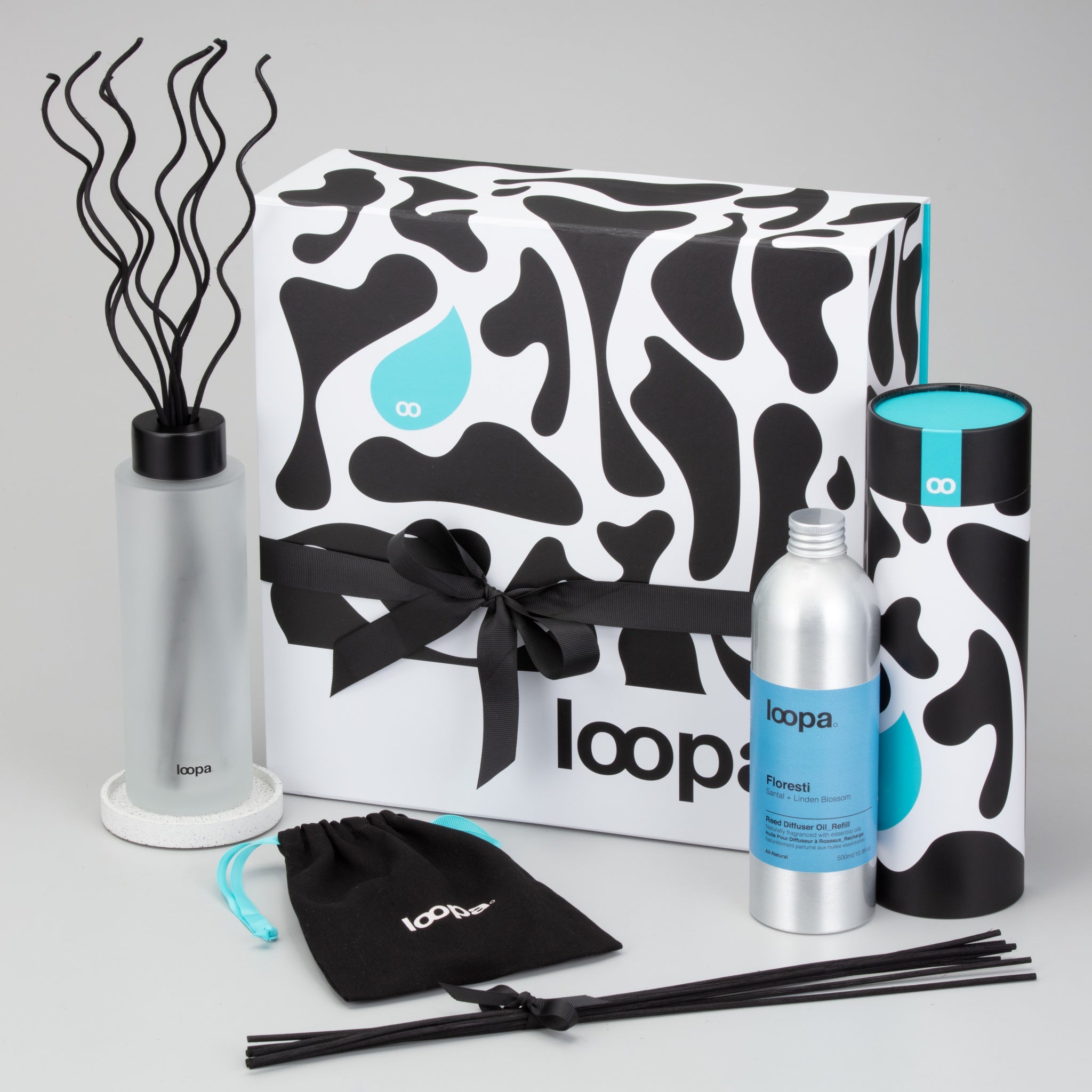 Reed Diffuser Gift Set, 500ml, Santal + Linden Blossom (Floresti)