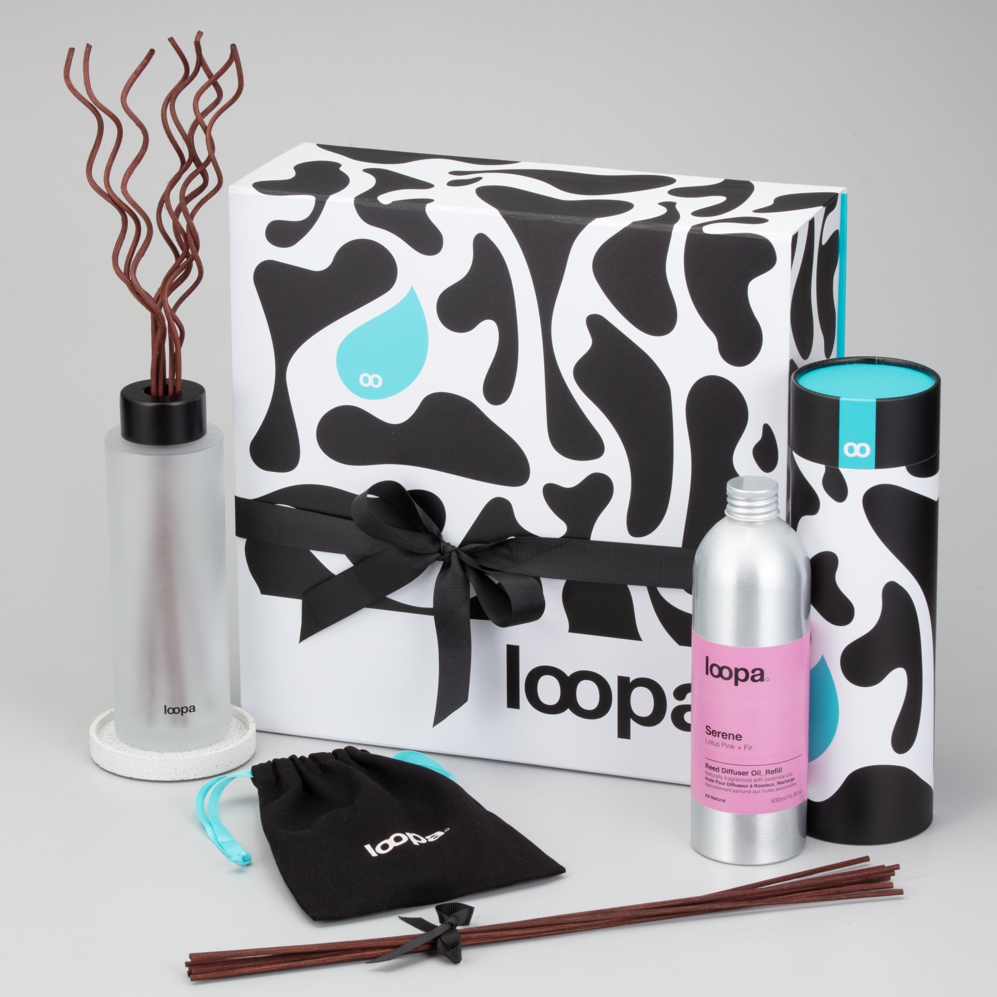Reed Diffuser Gift Set, 500ml, Lotus Pink + Fir (Serene)