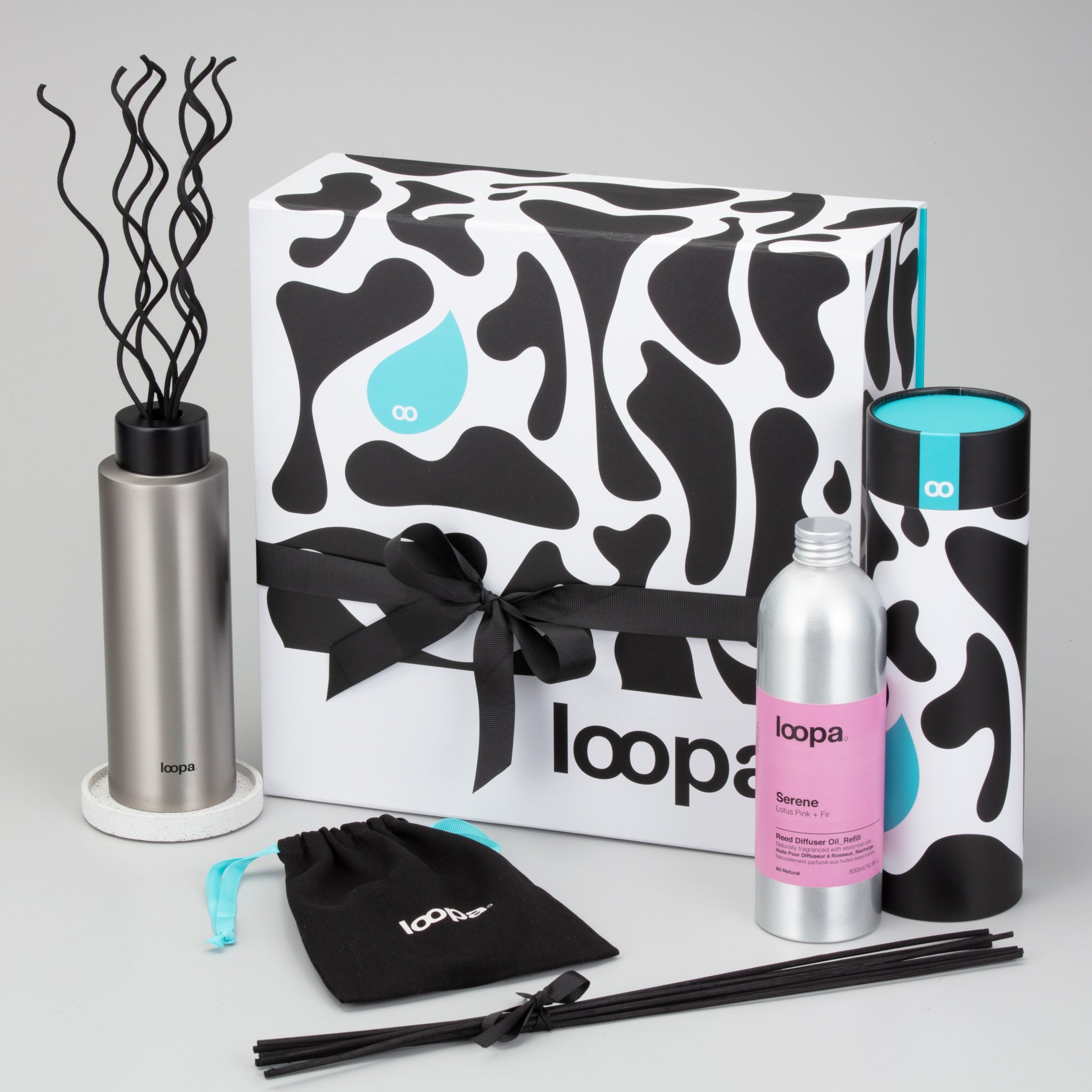 Reed Diffuser Gift Set, 500ml, Lotus Pink + Fir (Serene)