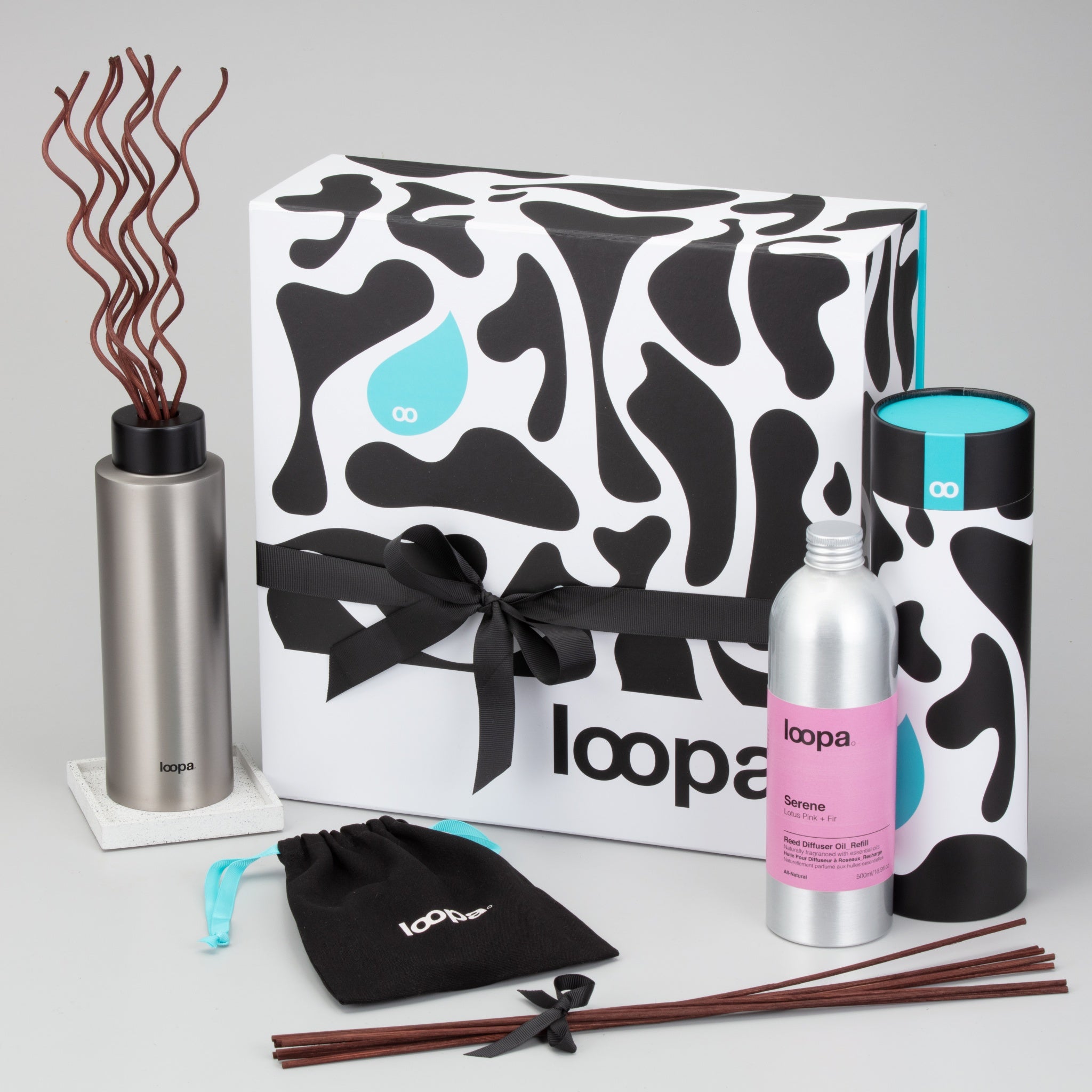 Reed Diffuser Gift Set, 500ml, Lotus Pink + Fir (Serene)