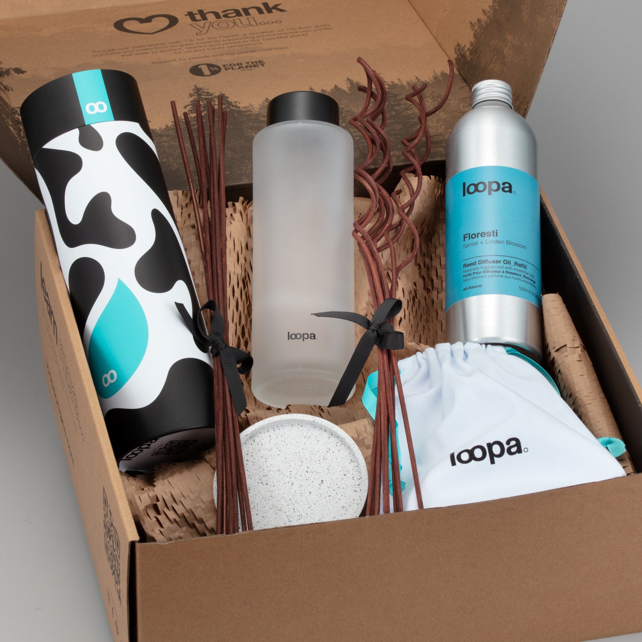 Reed Diffuser Starter Set, 500ml, Santal + Linden Blossom (Floresti)