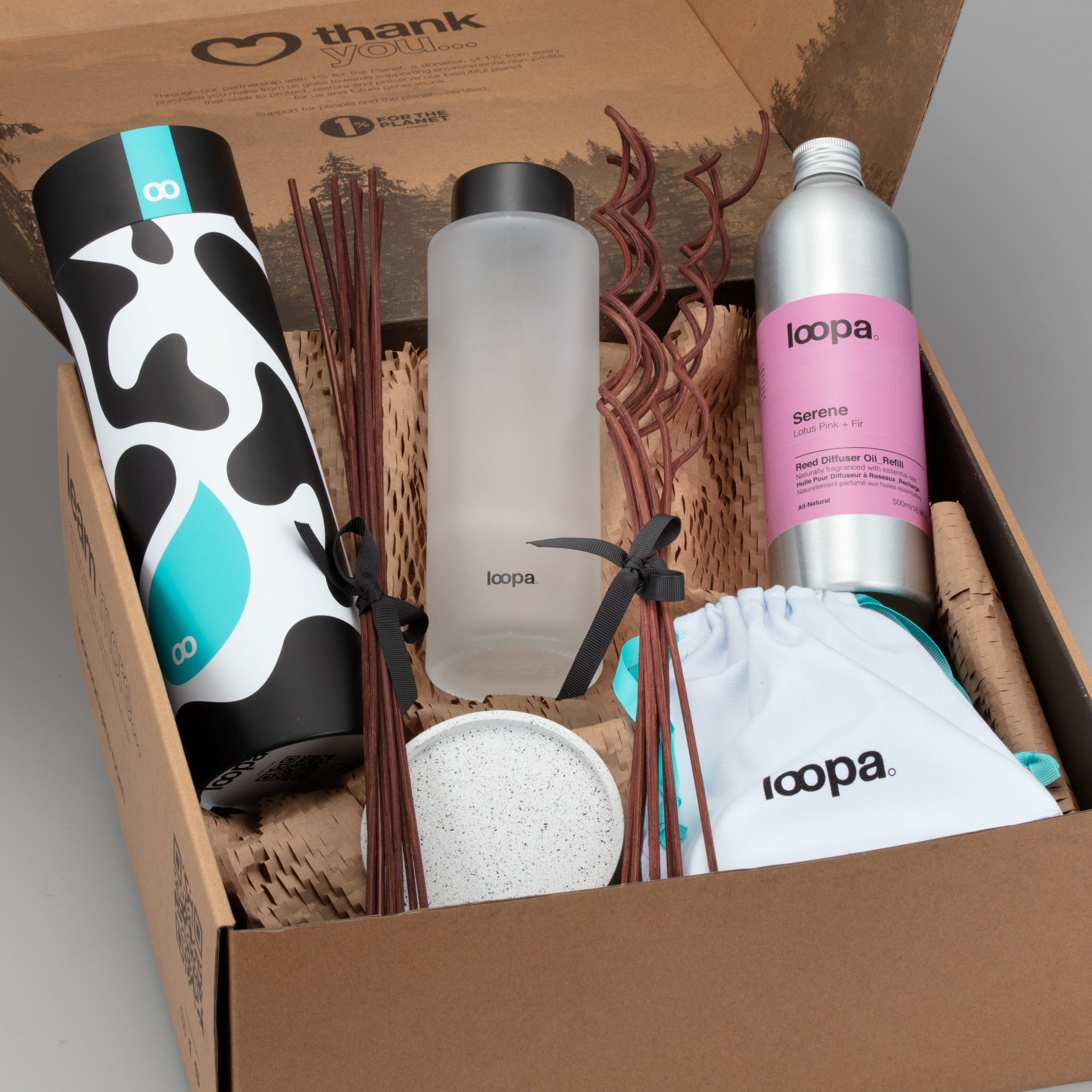 Reed Diffuser Starter Set, 500ml, Lotus Pink + Fir (Serene)