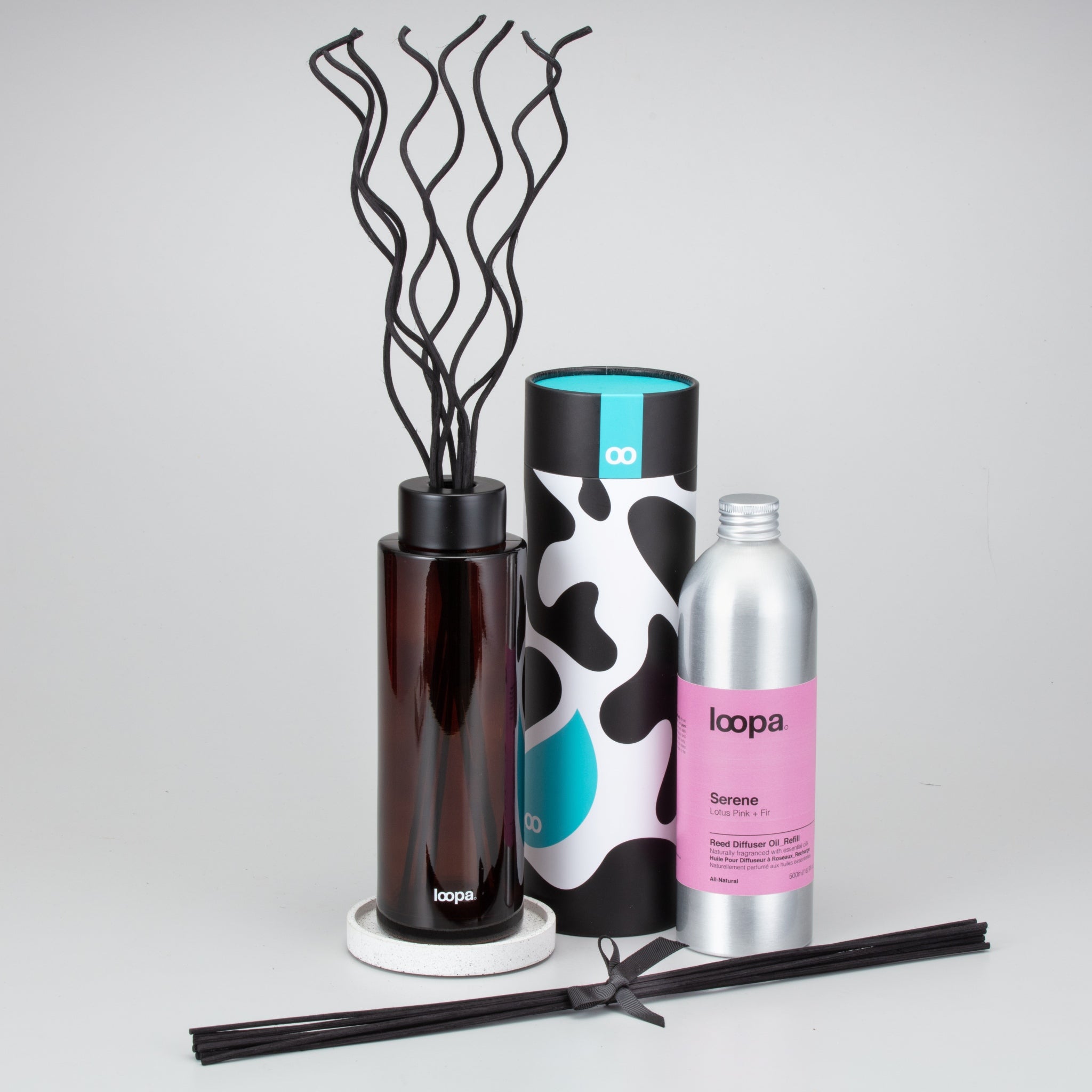 Diffuser Starter Set, 500ml, Lotus Pink + Fir (Serene)