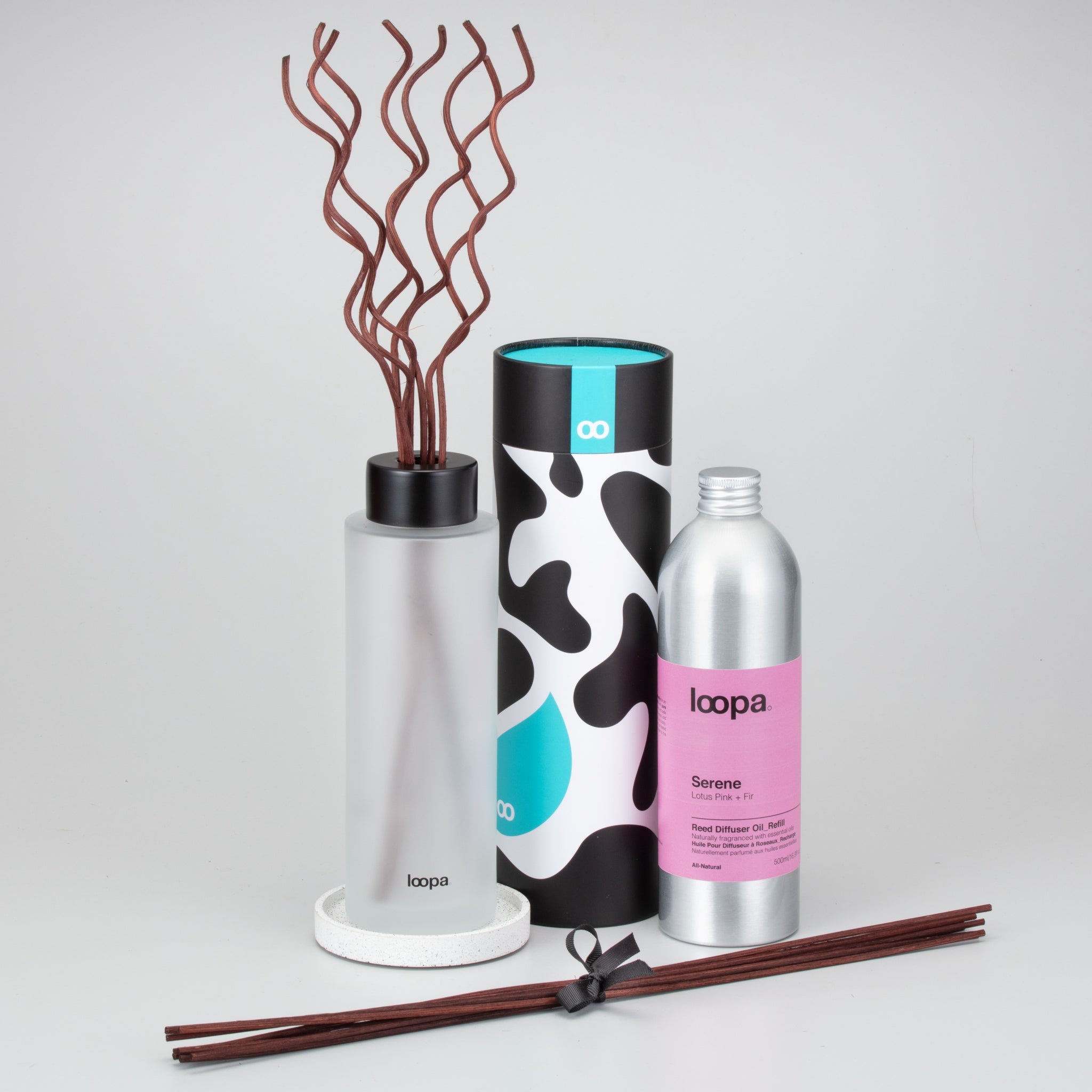 Diffuser Starter Set, 500ml, Lotus Pink + Fir (Serene)