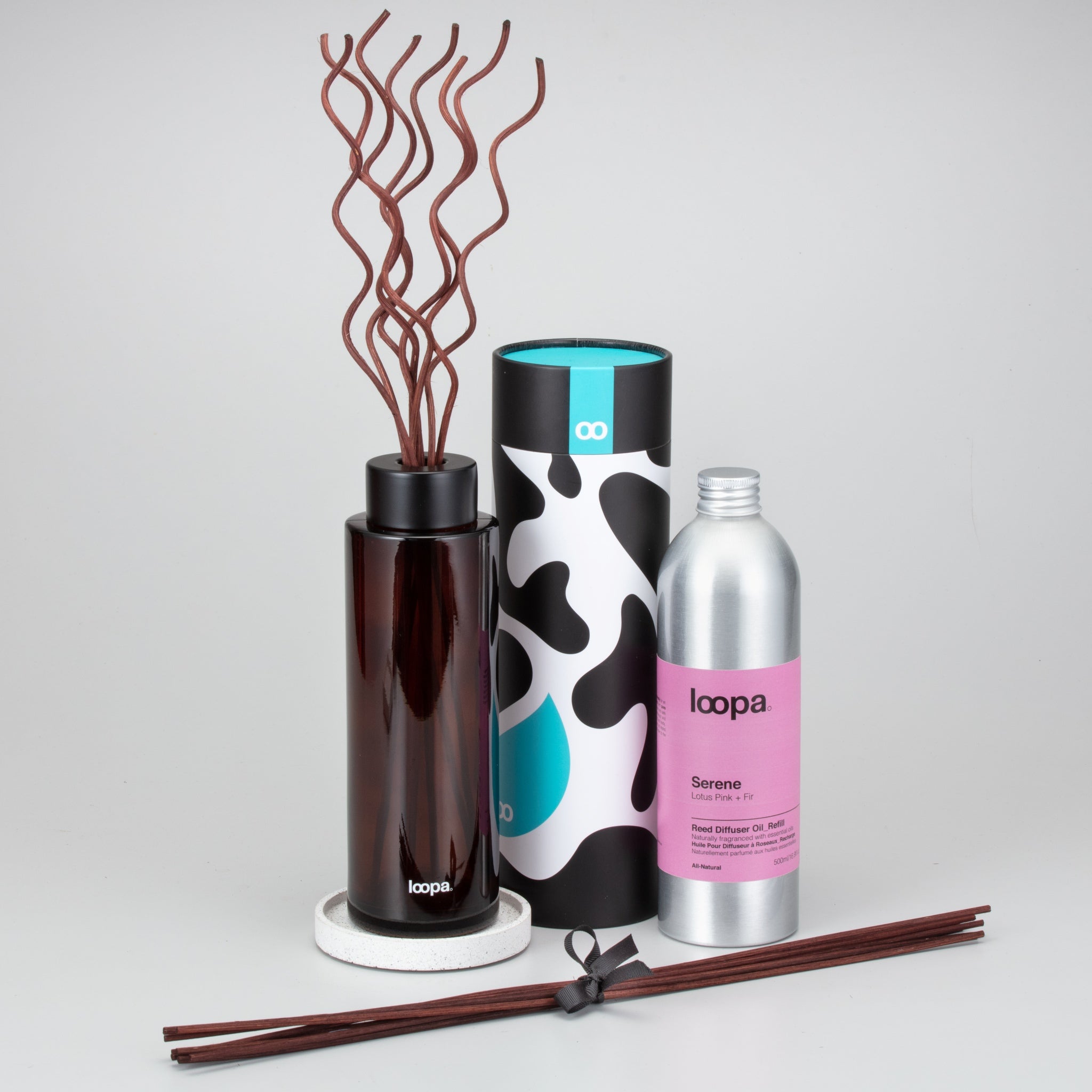 Diffuser Starter Set, 500ml, Lotus Pink + Fir (Serene)