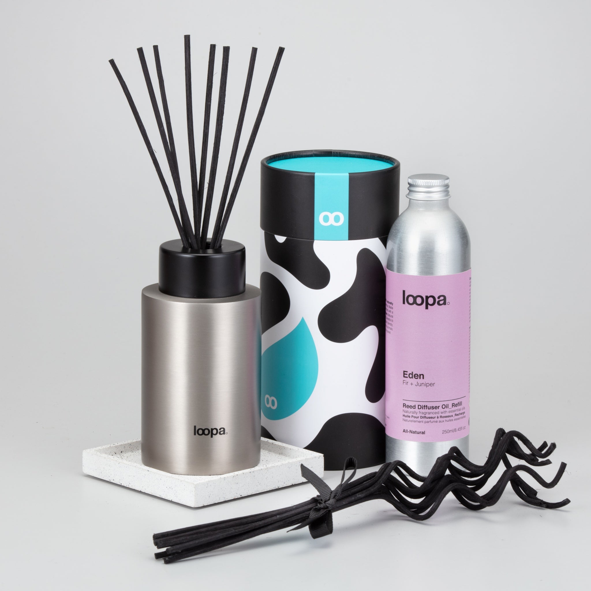 Diffuser Starter Set, 250ml, Fir + Juniper (Eden)