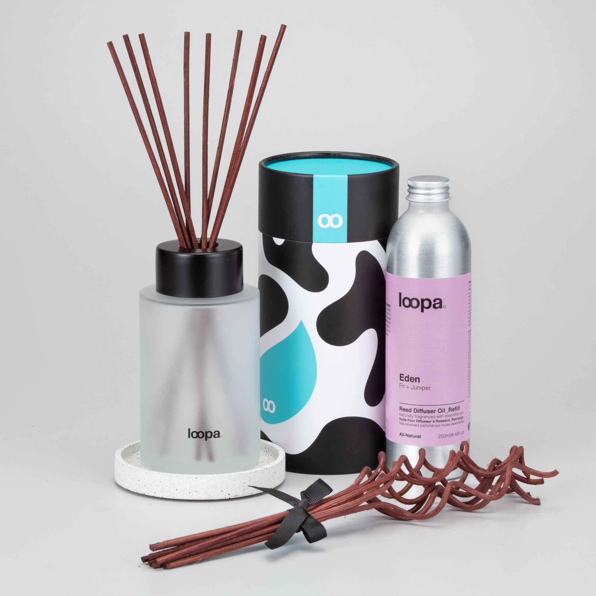 Diffuser Starter Set, 250ml, Fir + Juniper (Eden)