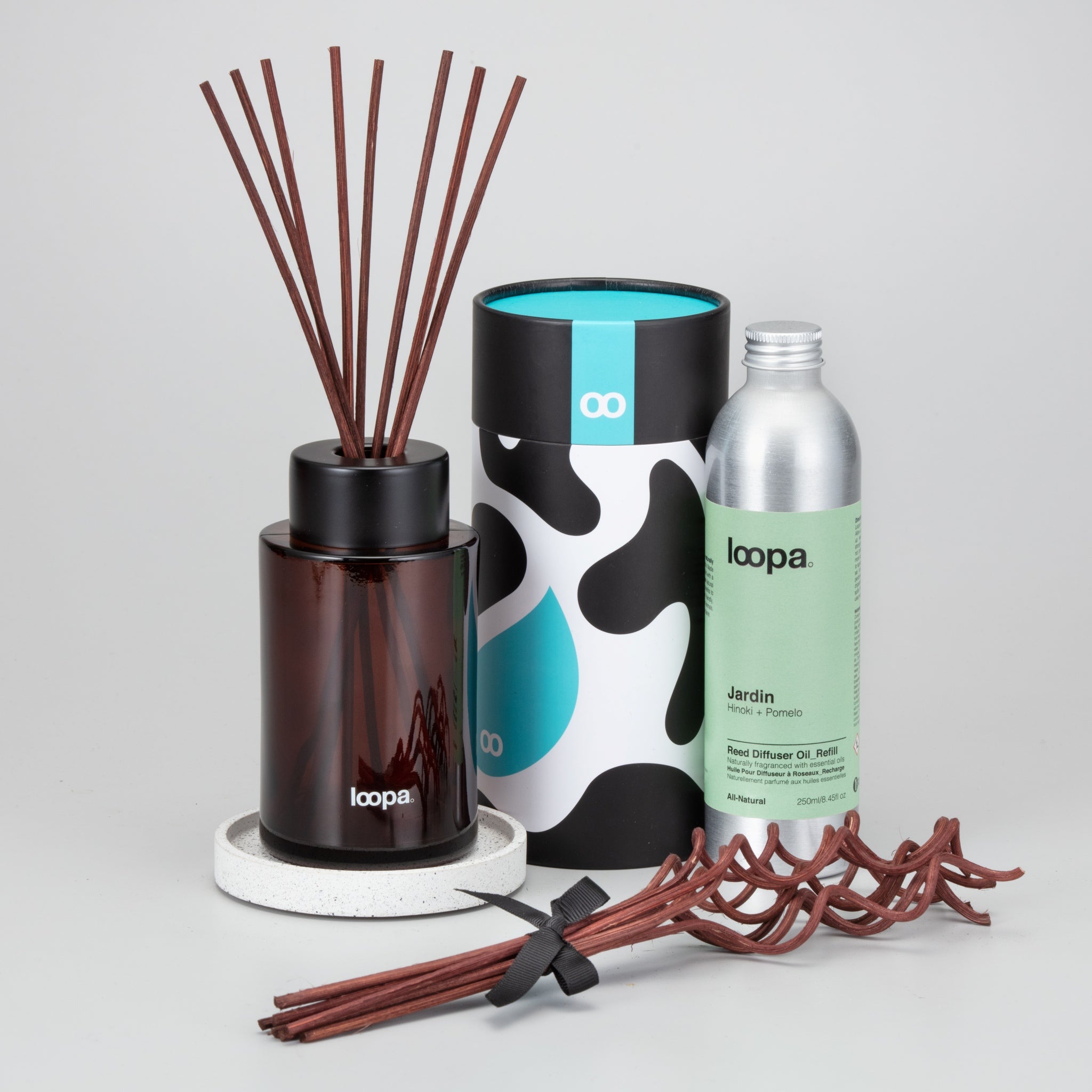 Diffuser Starter Set, 250ml, Hinoki + Pomelo (Jardin)