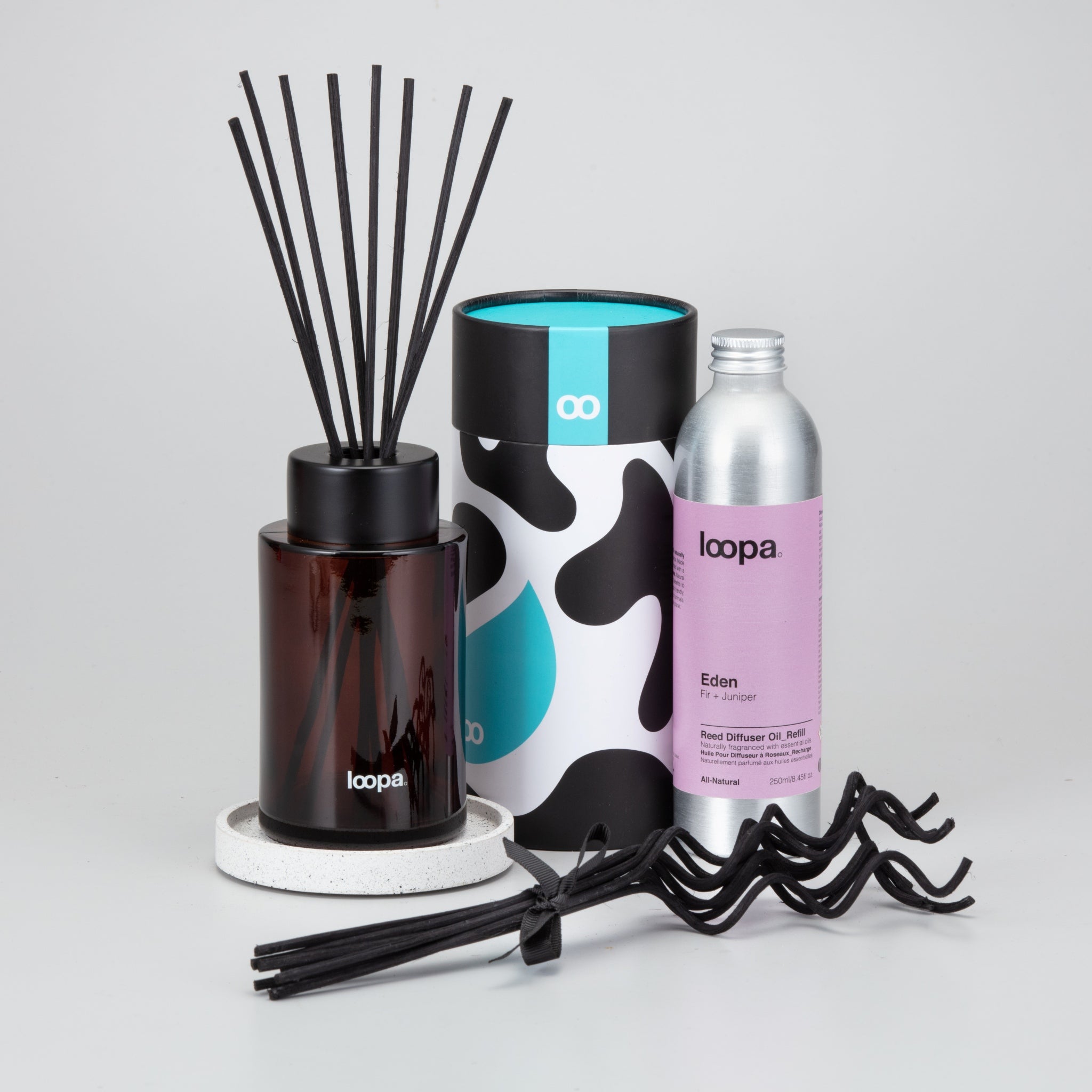 Diffuser Starter Set, 250ml, Fir + Juniper (Eden)